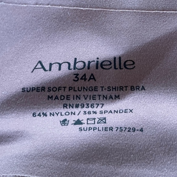 Ambrielle Super Soft Plunge T-shirt Push-up Bra - Picture 3 of 3